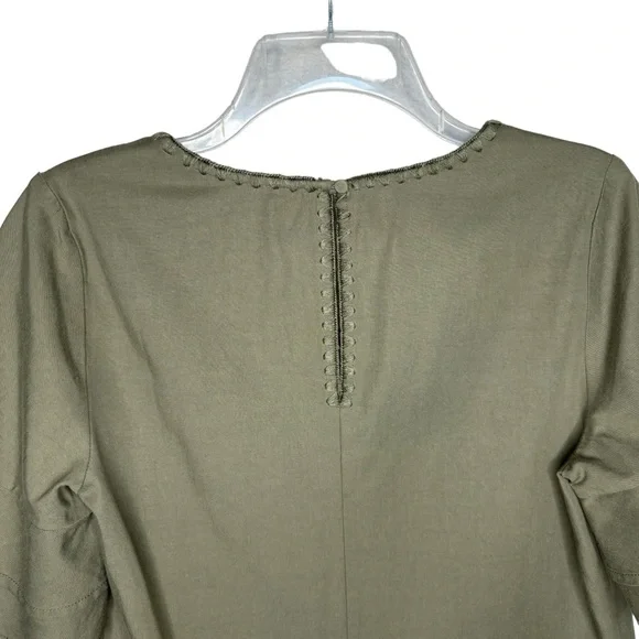 Tommy Bahama Dress XS Green Flutter Sleeve Knee Length Sage - Picture 10 of 14